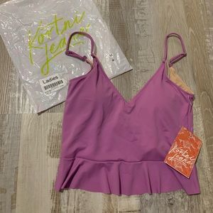 Kortni Jeane scoop back swim top in grape juice